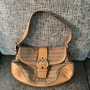 vintage coach soho signature jacquard shoulder bag